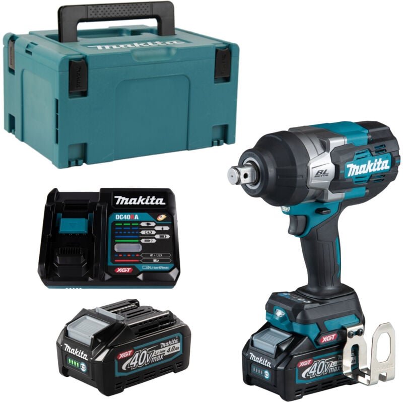 Akku-Schlagschrauber 40V TW001GM201 mit 2x 4,0 Ah Akkus + Lader im makpac - Makita