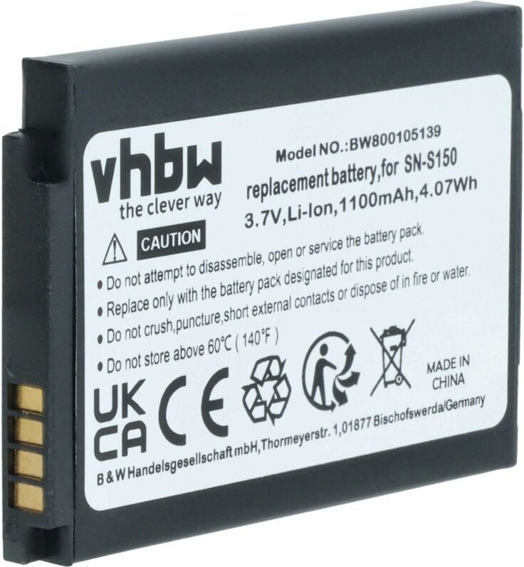 Vhbw - Akku kompatibel mit Summer Secure Sight 02040, 02044 Babyphone Babytalker (1100 mAh, 3,7 v, Li-Ion)