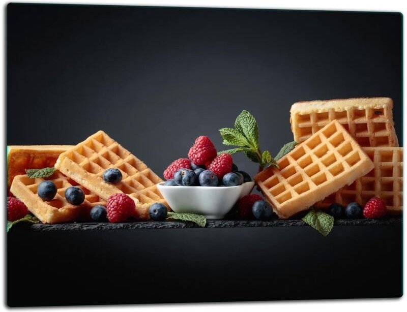 Glasschild Schneidebrett 52x40 Lebenmittel