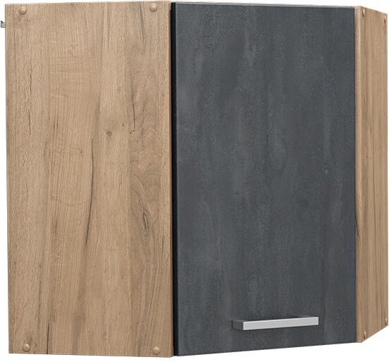 Hängeschrank R-Line, Schwarz Beton, 57 cm Vicco