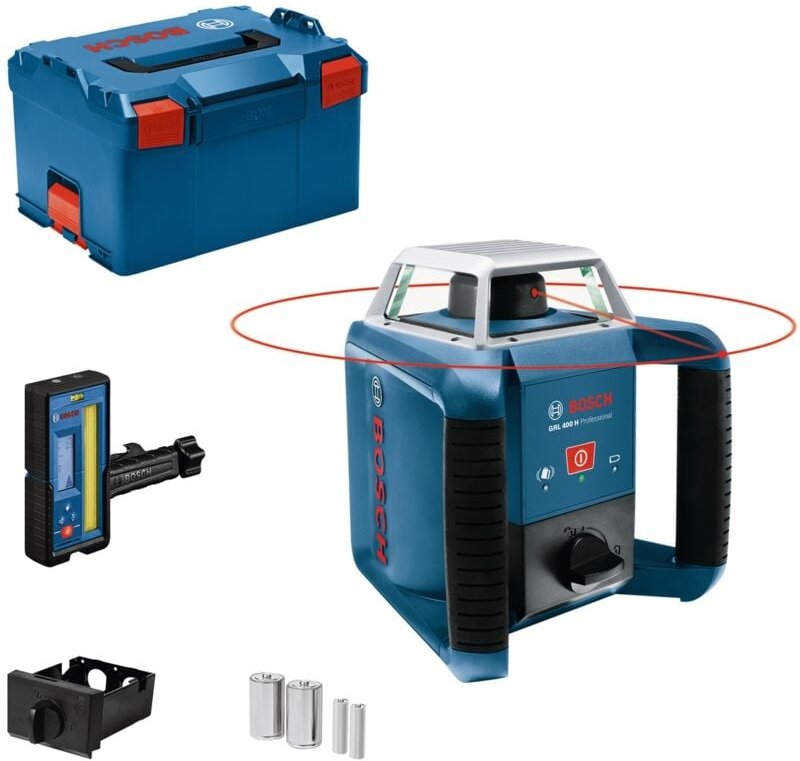 Bosch Rotationslaser GRL 400 H, inkl. Empfänger, Zubehör in L-BOXX 238