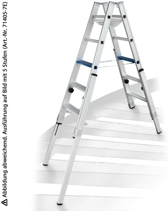 Iller Treppenhausleiter Multilift Ergo Plus eloxiert 2x8 Stufen