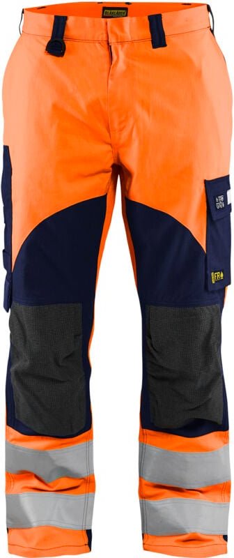 Multinorm Arbeitshose inhärent 1588 - Neonorange / Marine XS - FR(38) - SE(C44) - Normen