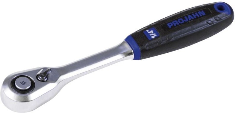 1/4 Umschaltknarre mit Grobverzahnung (48 Zähne), mit Sicherungsloch - Projahn