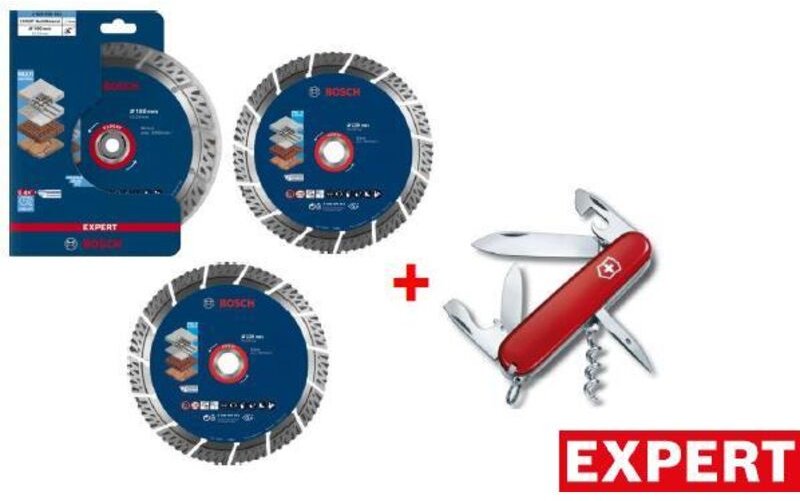Bosch - expert 3 x 230mm Trennscheiben Bundle + Victorinox