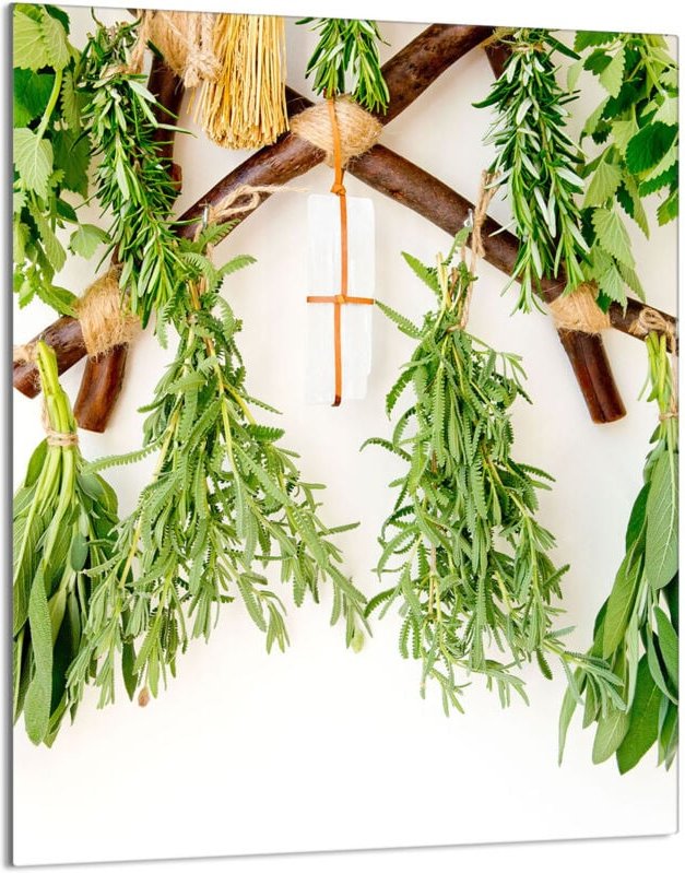 Glasschneidebrett 40x52 Kräuter