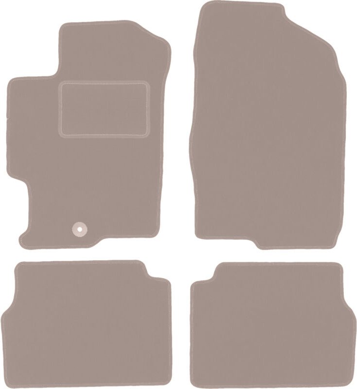 Beige Veloursmatten für: Mazda 6 I GG/GY Kombi, Limousine, Liftback (2002-2007)