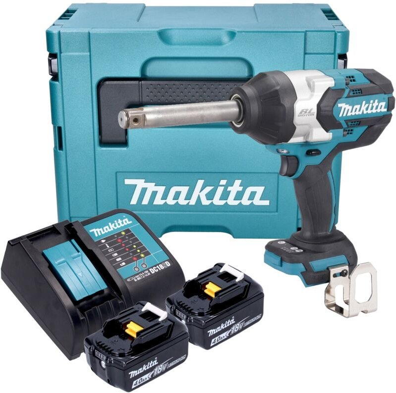 Dtw 1005 smj Akku Schlagschrauber 18 v 1360 Nm 3/4' Brushless + 2x Akku 4,0 Ah + Ladegerät + Makpac - Makita