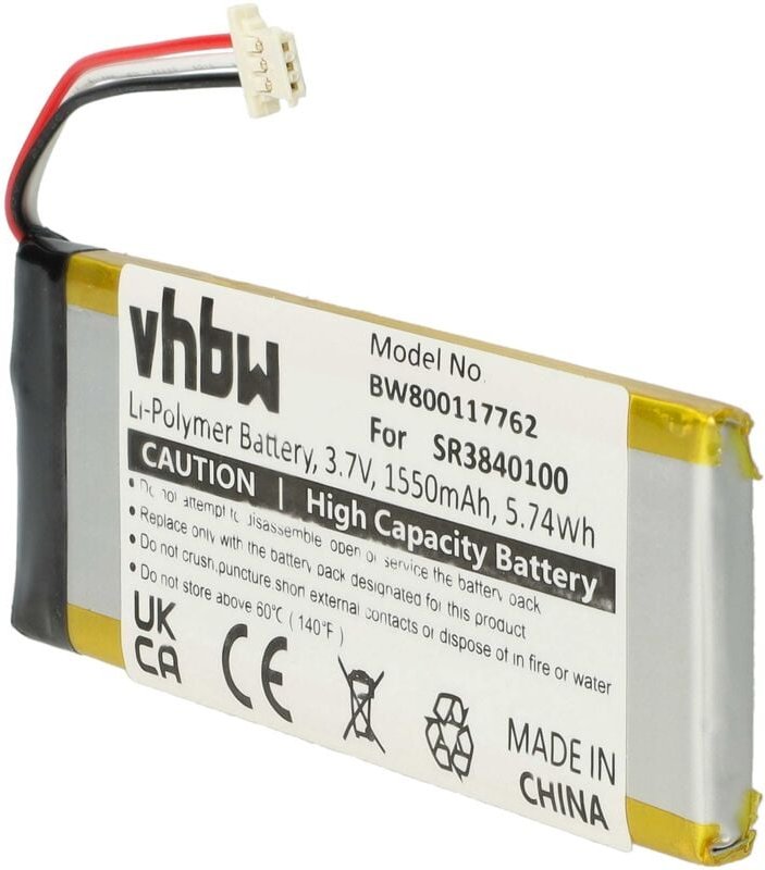 Vhbw - Akku kompatibel mit Becker professional 6.2 lmu, ready.6 eu je, ready.6l eu plus gps Navigation Navi (1550mAh, 3,...