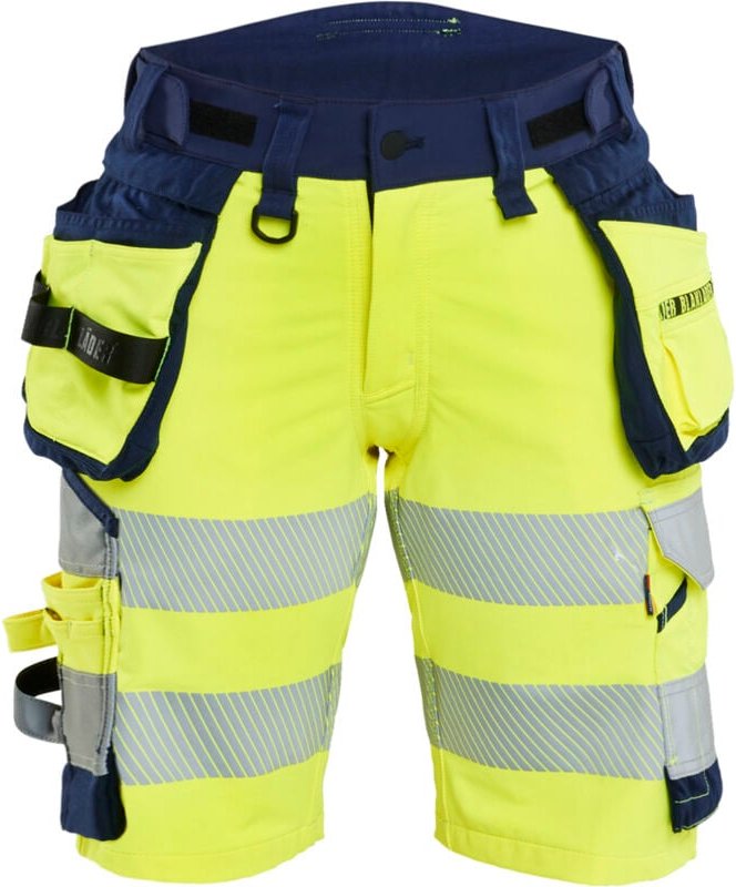 Thumbnail - Stretch-Arbeitshose 4D Hochsichtbarkeit Damen 7020 - Gelb/Navy M - DE(40) - SE(C38) - Normen