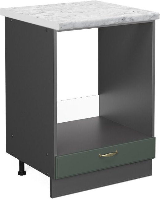 Vicco - Herdumbauschrank Fame-Line, Grün-Gold Landhaus, 60 cm , ap Marmor