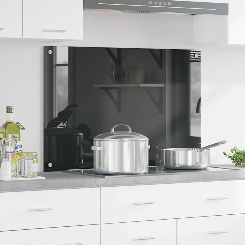 Küchenrückwand Dunkelgrau 90 x 60 x 0.6 cm Vidaxl