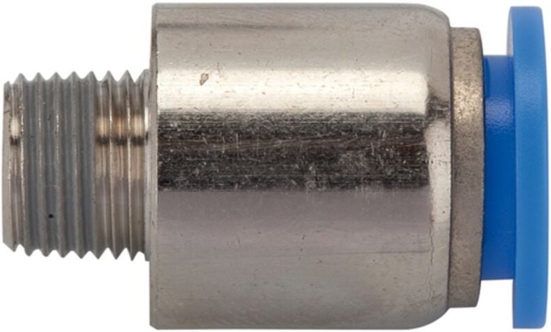 Riegler Gerade Steckverschraubung »Blaue Serie«, rund, R 3/8 außen Ø 16mm