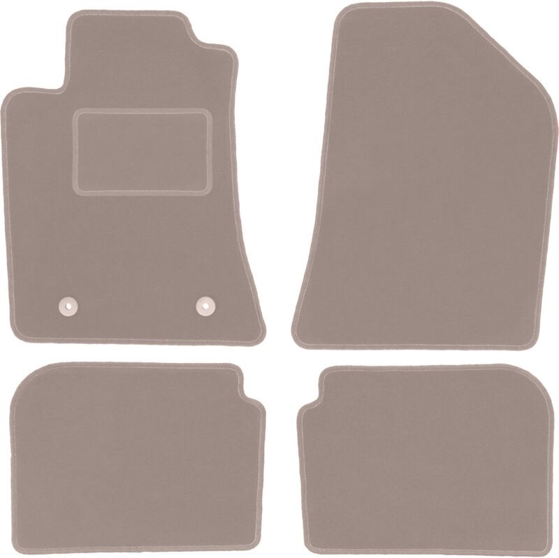 Beige Veloursmatten für: Toyota Avensis II T25 Kombi, Liftback, Limousine (2003-2009)