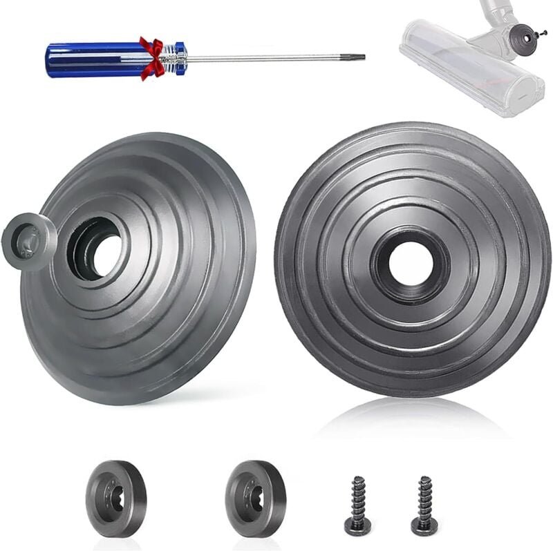 Sollbry Ersatzräder für Dyson V6 V7 V8 V10 V12 DC58 DC59 DC62 DC72 DC74 SV10 SSV12 SV20, Reinigungskopfzubehör mit Direk...