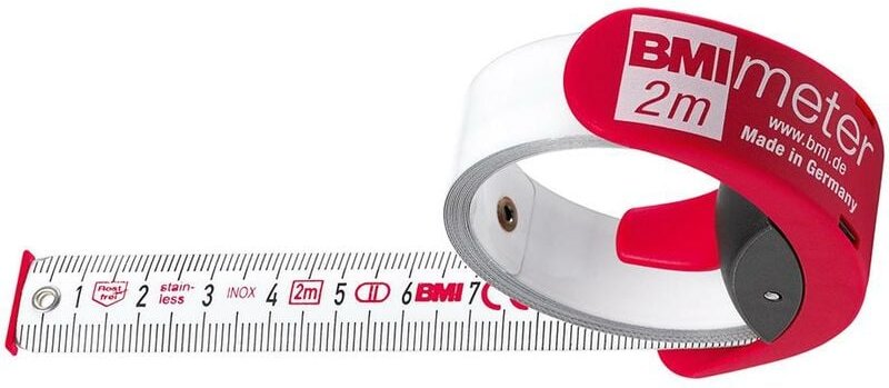 Taschenbandmaß BMI meter 2mx16mm weiß BMI