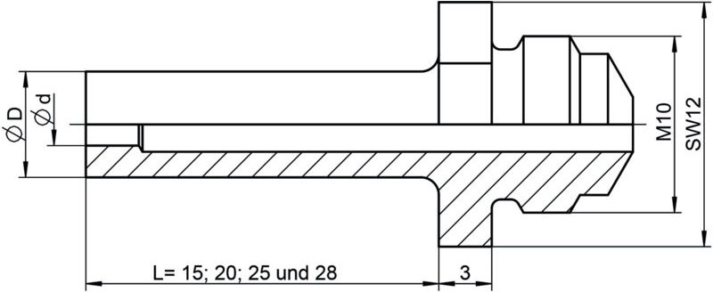 Ersatzteil Mundstück 17/27 Sonderlänge 28 mm - Gesipa