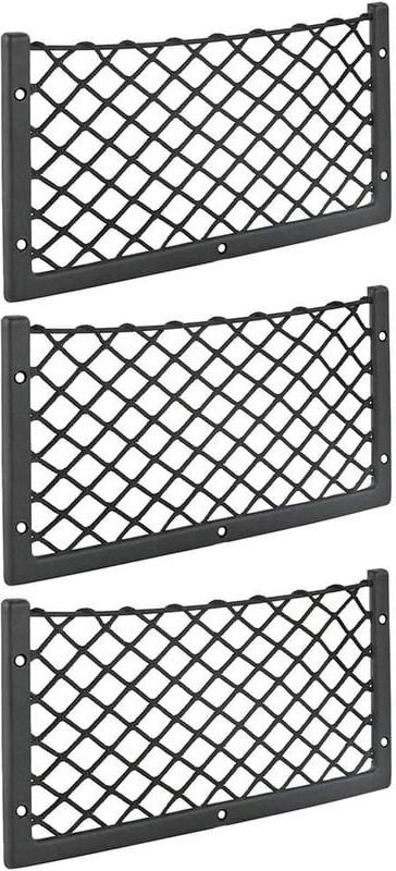 3er-Pack Auto-Aufbewahrungsnetz, 36 x 18 cm, hochelastisches Aufbewahrungsnetz für Gepäck, Zeitschriften, T4, T5, T6, Ge...