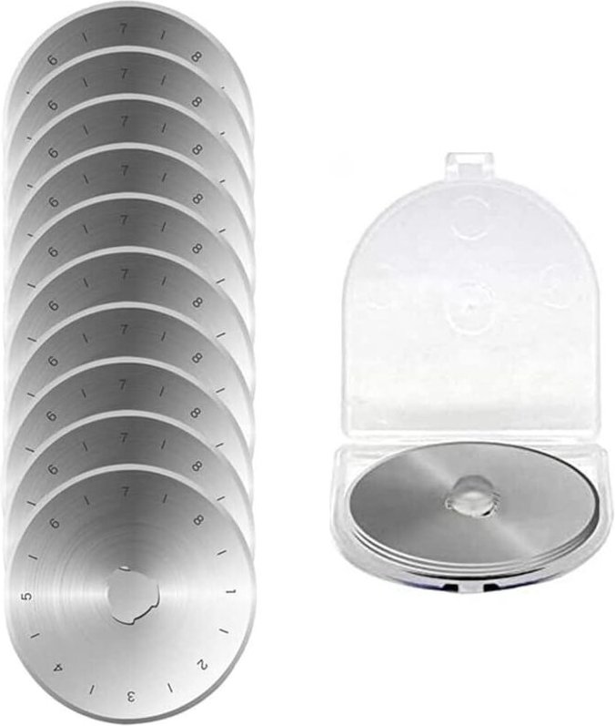 Stück Rotationsklingen, 60 mm, Rotationsschneiderklingen, Ersatzklingen für Olfa und Fiskars SKS-7-Schneider zum Schneid...