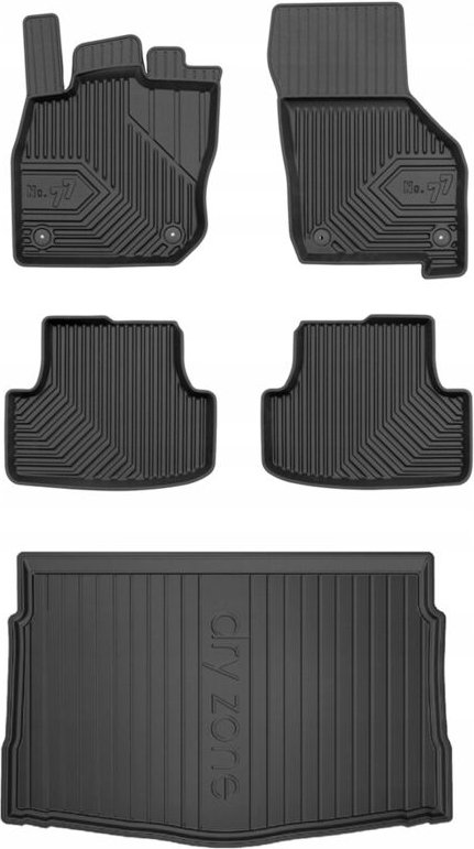 SET 77 Fußmatten und Fußmatten VW Golf 8 Schrägheck ab 2019-d