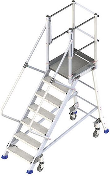 Thumbnail - Mobile Plattformtreppe 10 Stufen - Maximale Arbeitshöhe. 4.00m - 4 rollen resc - ES310PT-R