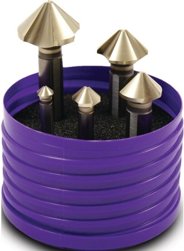 Kegelsenkersatz din 335 c 90 ° euc 6,3-25 mm hss spezial 3-Flächenschaft Kunststoffbox