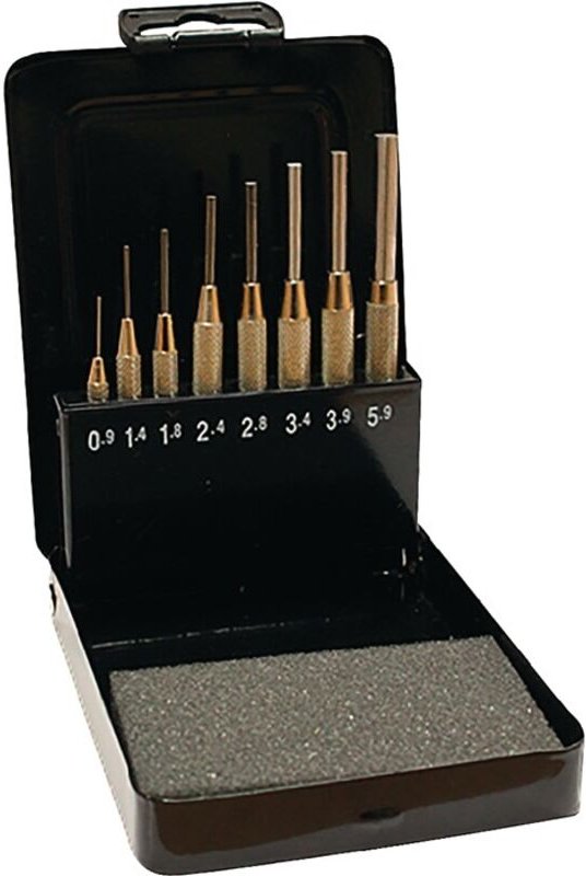 Promat - Splintentreibersatz 8 teilig 0,9 - 5,9 mit Führungshülse Metallkassette
