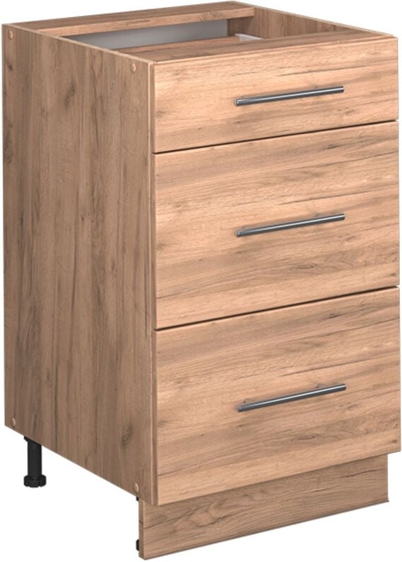 Küchenunterschrank Fame-Line, Goldkraft Eiche, 50 cm , AP Marmor, Vicco