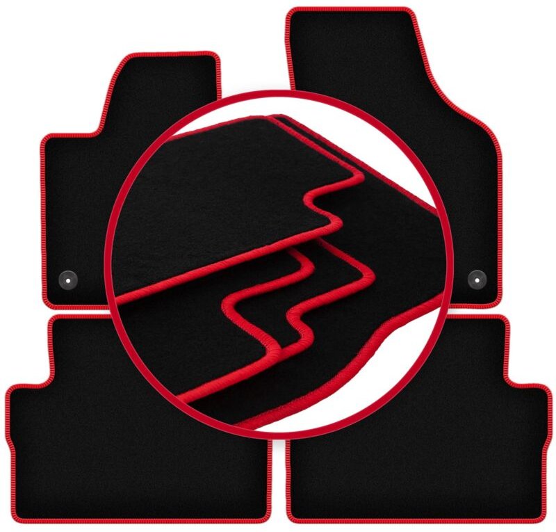 CARLUX-RED Autofußmatten für: Volkswagen Sharan II Minivan (2010-)