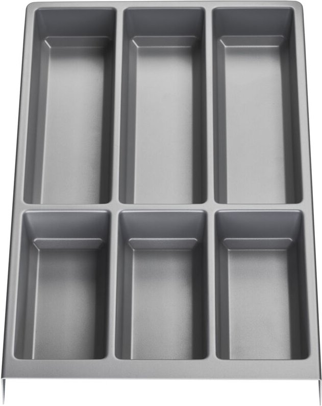 Thumbnail - Besteckeinsatz separado Individual silbergrau genarbt (300 x 474 x 51 mm) Schubladeneinsatz ab 40cm Schrankbreite für Be...