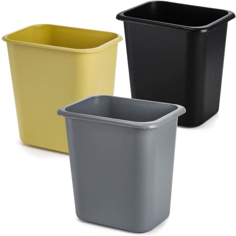 Yarlung 3er-Pack kleiner Abfalleimer 8 Liter 3 Farben