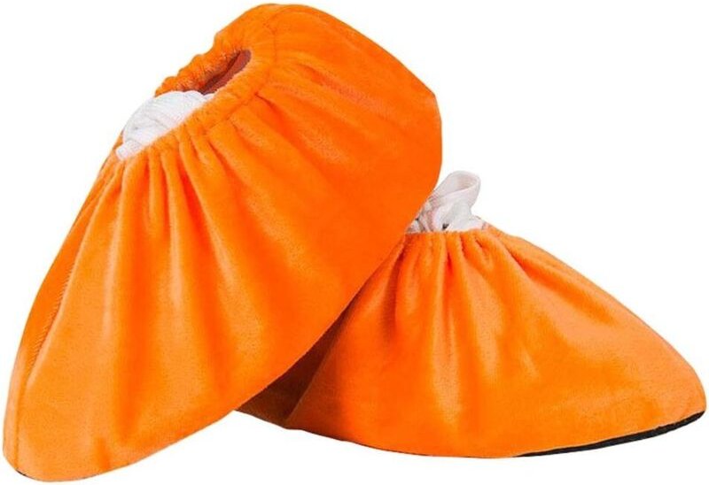 Sicherheitsschuh- und Stiefelzubehör, 5 Paar Überschuhe, passend für Erwachsene, Größen 37–43, Orange