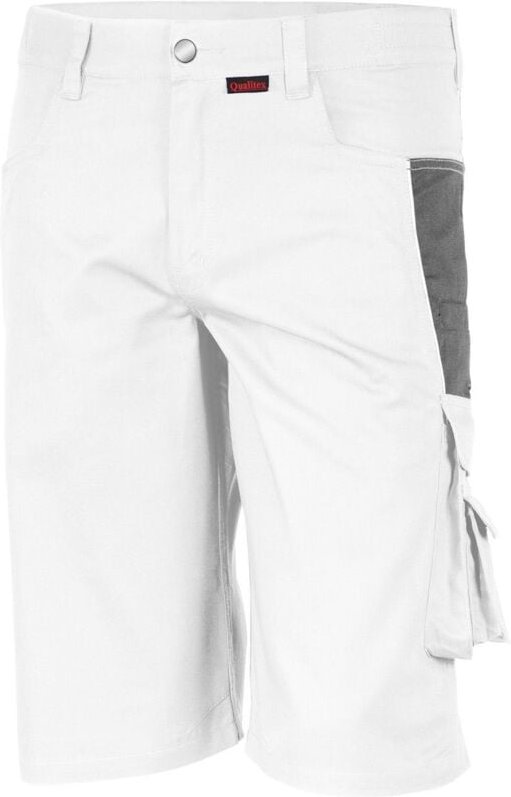 Qualitex Shorts "PRO", Größe: 58, Farbe: weiß/grau