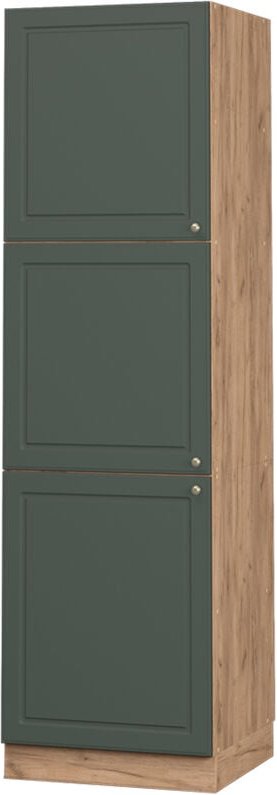 Vicco - Herdumbauschrank Fame-Line, Grün-Gold Landhaus, 60 cm