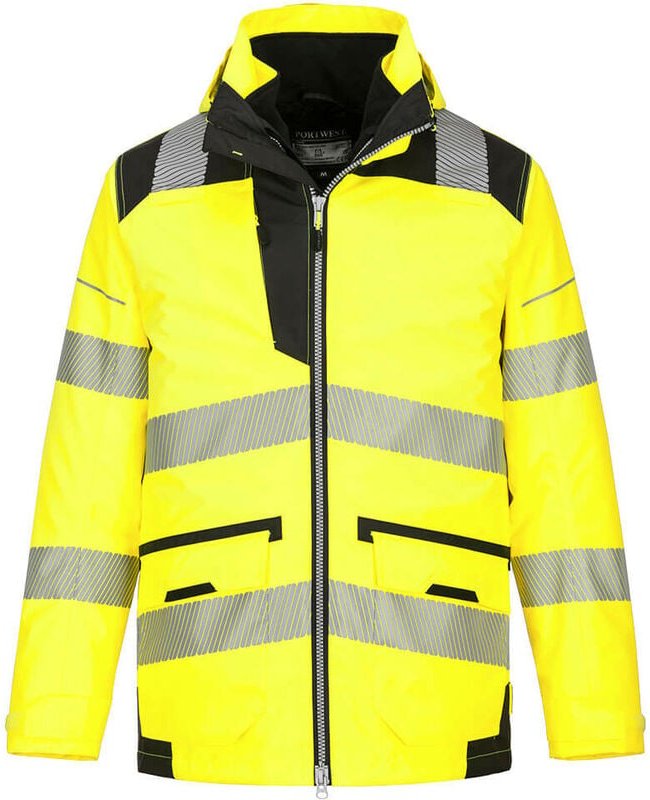 Thumbnail - Portwest Warnschutzjacke 5-in-1 mit 10 Taschen Gelb 4XL