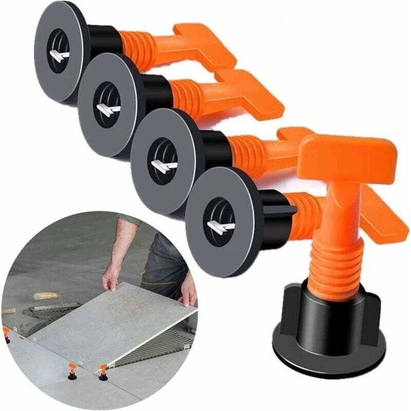 100 Stück wiederverwendbare Nivellierhalterung für Keramikfliesen, DIY-Werkzeug mit 2 Schraubenschlüsseln