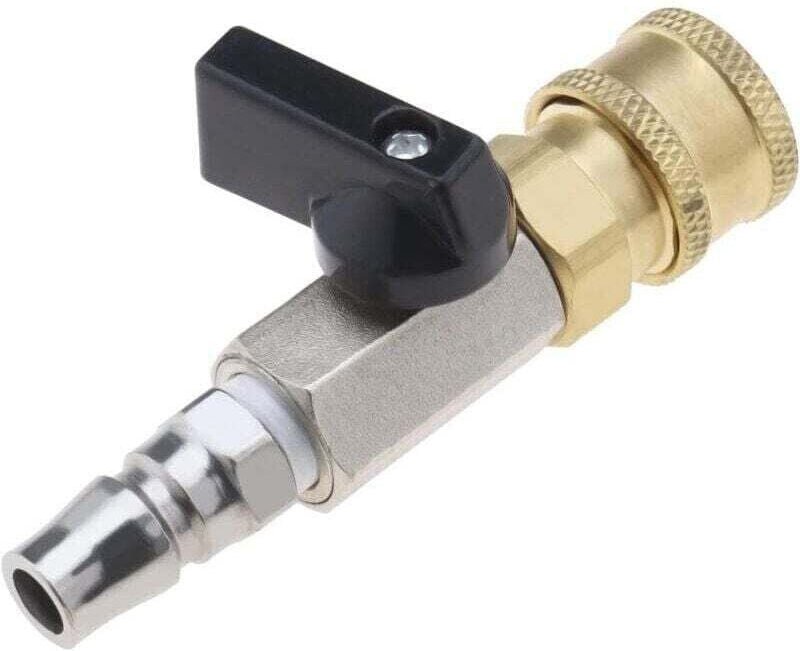 Thumbnail - Ulisem Druckluft-Schnellverbinder, pneumatischer Kugelhahn, Dosierventil, 1/4" Absperrventil mit 1/4" Außengewindeanschl...