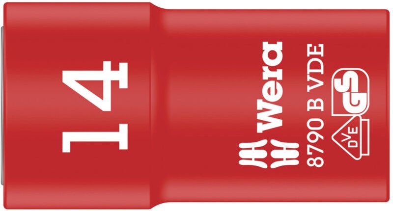 8790 b vde 05004958001 Außen-Sechskant VDE-Steckschlüsseleinsatz 14 mm 3/8' (10 mm) - Wera