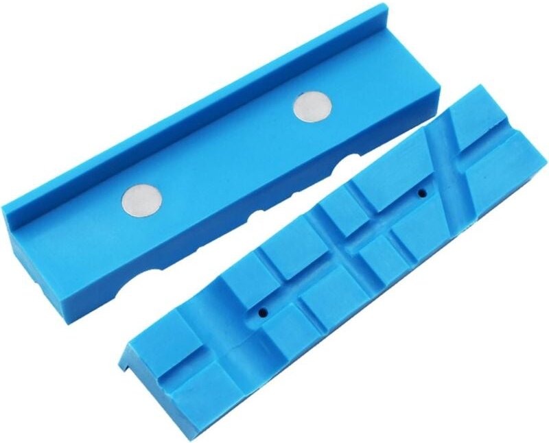Csparkv - 2 Stück, Schraubstock-Schutzstreifen, Schraubstock-Backenschutz, magnetische Backen-Anti-Rutsch-Futter,