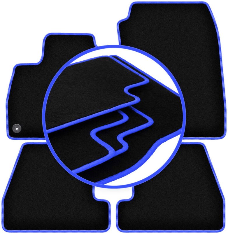CARLUX-BLUE Autofußmatten für: Ford Focus MK3 Fließheck, Limousine, Kombi (2010-2018)