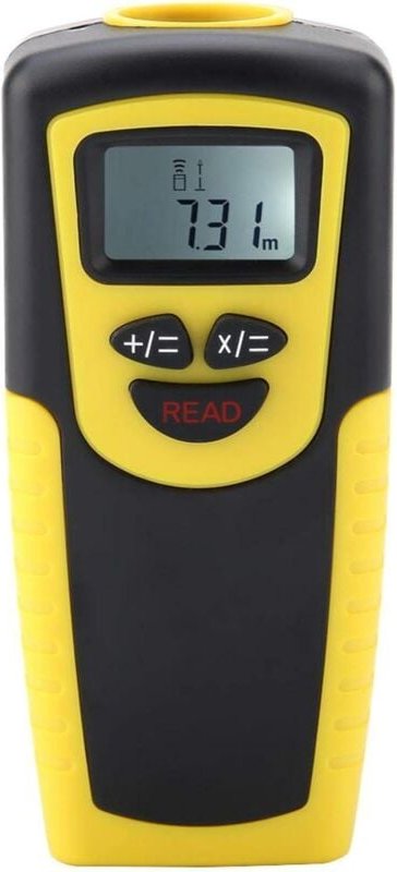 Entfernungsmesser, digitaler Ultraschall-Laser-Entfernungsmesser, 50 cm–18 m, Laserbandsucher für Entfernungsflächen- un...