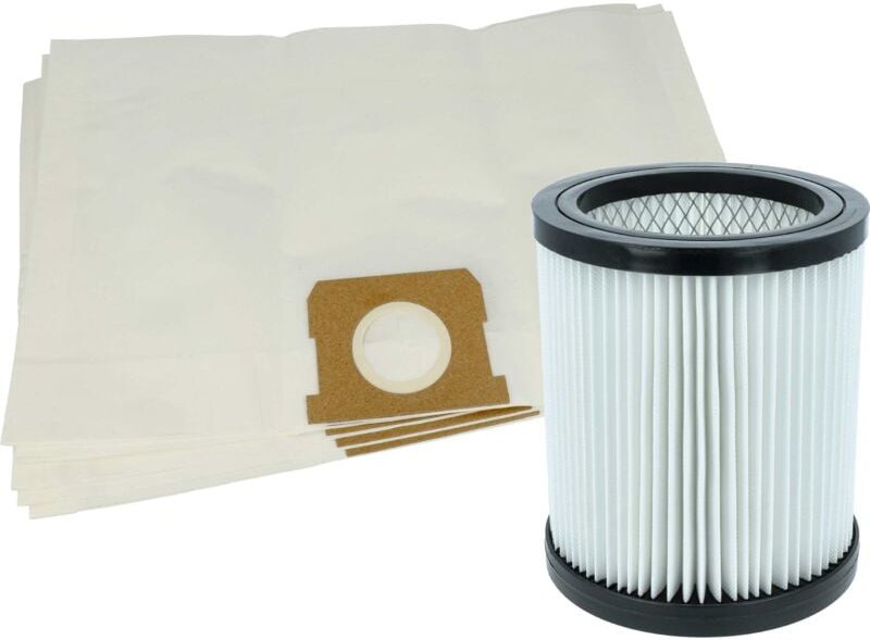 6-tlg. Filter + Beutel (Papier) Set kompatibel mit Stihl se 33 Staubsauger - Vhbw