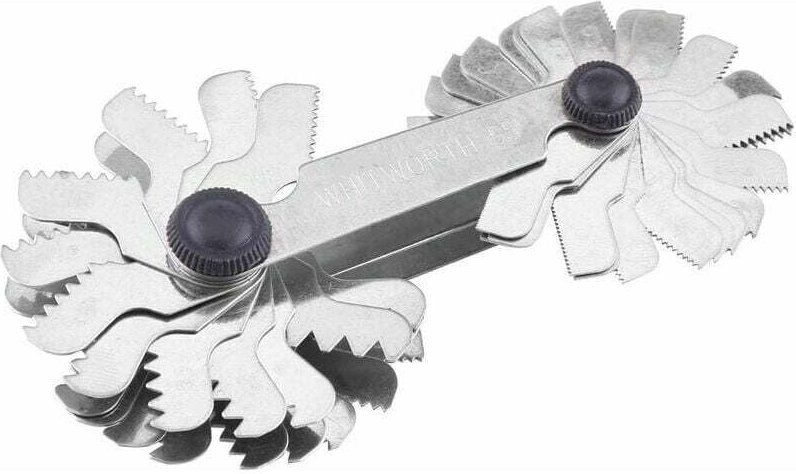 Gewindemesslehre Gewindelehre Edelstahl 60 Grad Schraubensteigung Messwerkzeug (metrisch und wasserdicht)