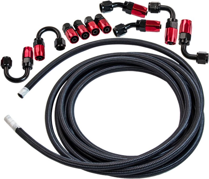 Thumbnail - 16.4FT AN6-6AN Geflecht-Kraftstoffschlauch + Kraftstoffschlauchadapter Kit