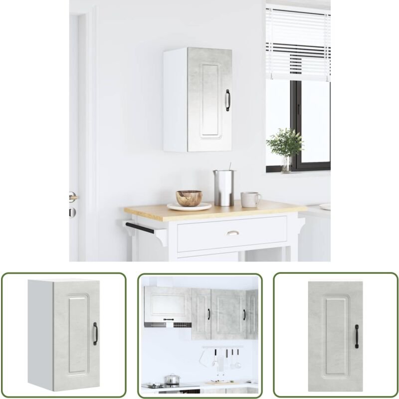 The Living Store - vidaXL Küchen-Hängeschrank Kalmar Betongrau Holzwerkstoff