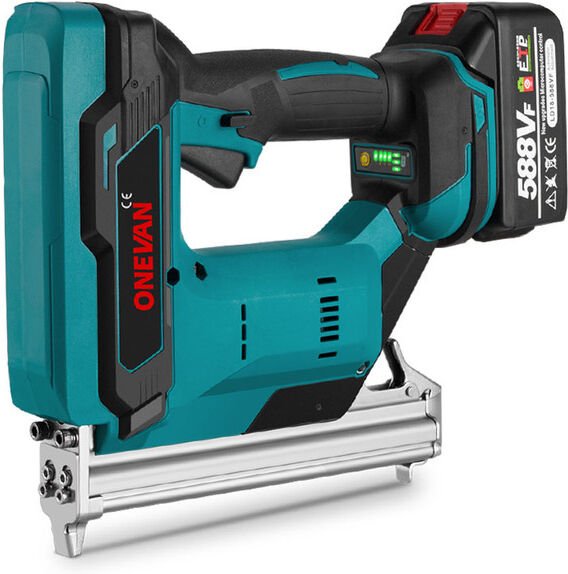 Onevan - Akku-Elektrotacker, U-förmige Nägel 422J Nagler – mit 2 Batterie