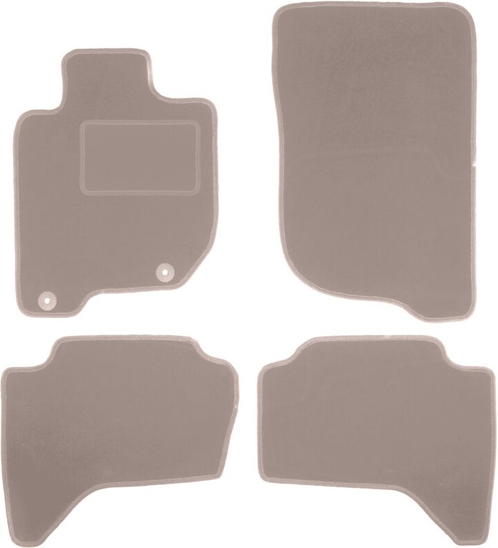 Beige Veloursmatten für: Mitsubishi L200 IV Pickup (2006-2015)