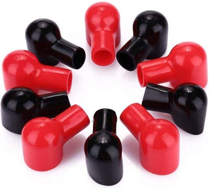 10 Stück Batterieklemmenabdeckungen Positive und Negative Schutzkappe Batterieklemmenabdeckung Isolator für Auto Motorra...