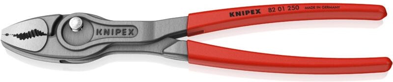 KNIPEX 82 01 250 SB TwinGrip® Front- und Seitengreifzange mit rutschhemmendem Kunststoff überzogen grau atramentiert 250...