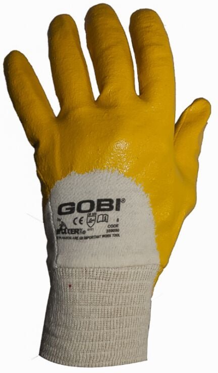 So.di.fer gobi imprägnierte baumwollhandschuhe größe 8 gelb - f1204153